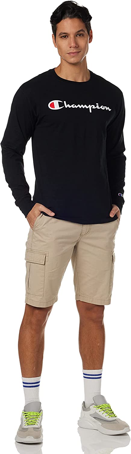 Champion Men's Long Sleeve T-Shirt, Classic Jersey Long-Sleeve Tee Shirt for Men, Script - Image 4